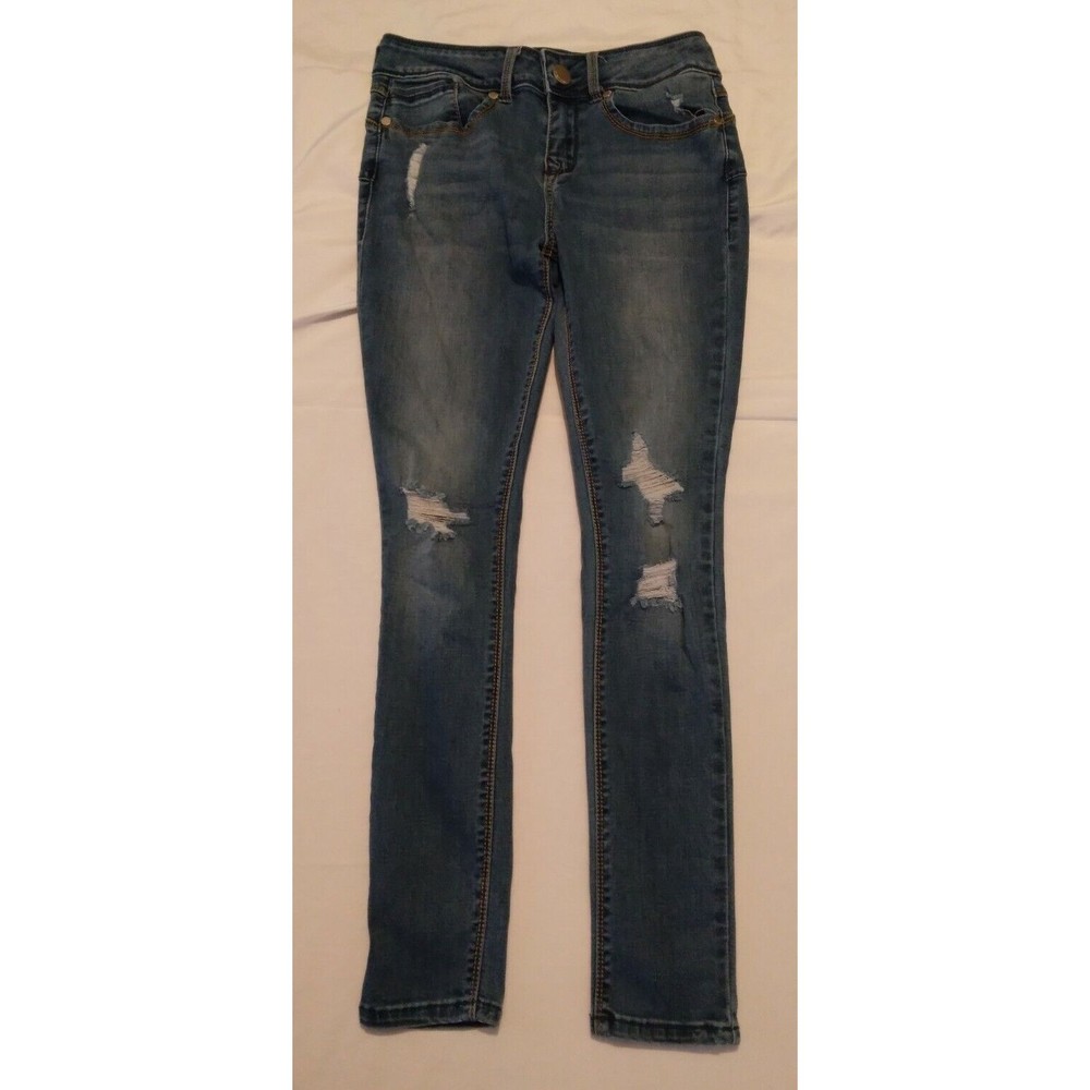 Seven 7 Booty Shaper Leggings Denim Jeans Jeggings Distressed Size 6